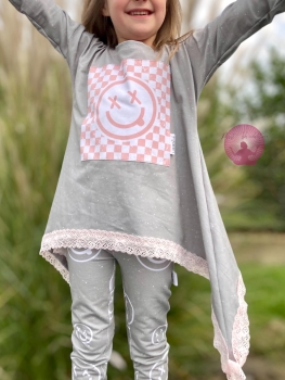 BIG Patch - Smilie - Karo Rosa